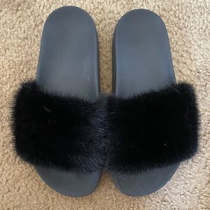 Givenchy Fur Slides